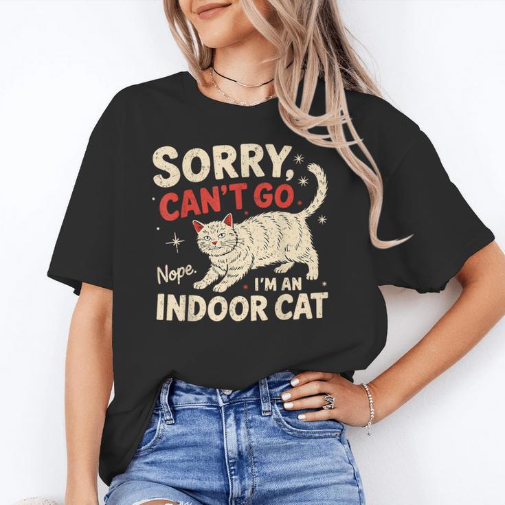 Sorry I Can't Go I'm An Indoor Cat Introvert Cat Owner Unisex T-Shirt Sorry I Can't Go I'm An Indoor Cat Introvert Cat Owner Unisex T-Shirt
