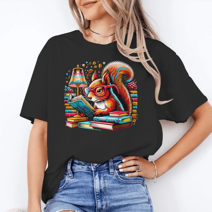Squirrel Reading a Book Lover Bookworm Unisex T-Shirt Squirrel Reading a Book Lover Bookworm Unisex T-Shirt