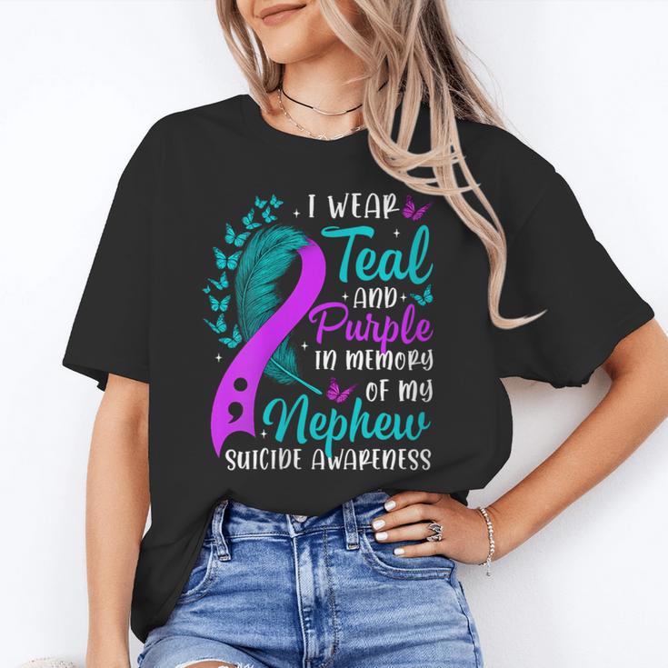 Suicide Awareness I Wear Teal Purple In Memory Of My Nephew Unisex T-Shirt