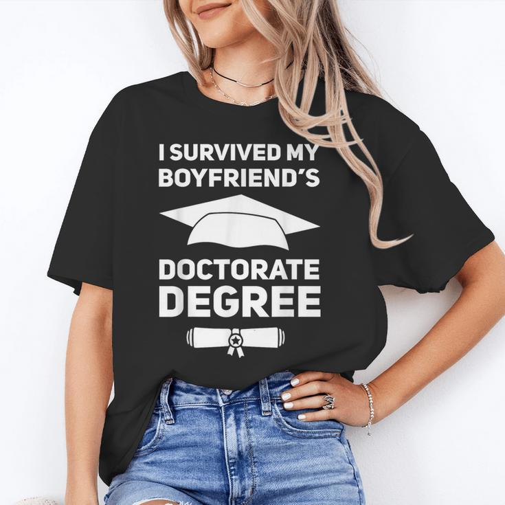 I Survived My Boyfriend's Doctorate Degree Graduation Unisex T-Shirt