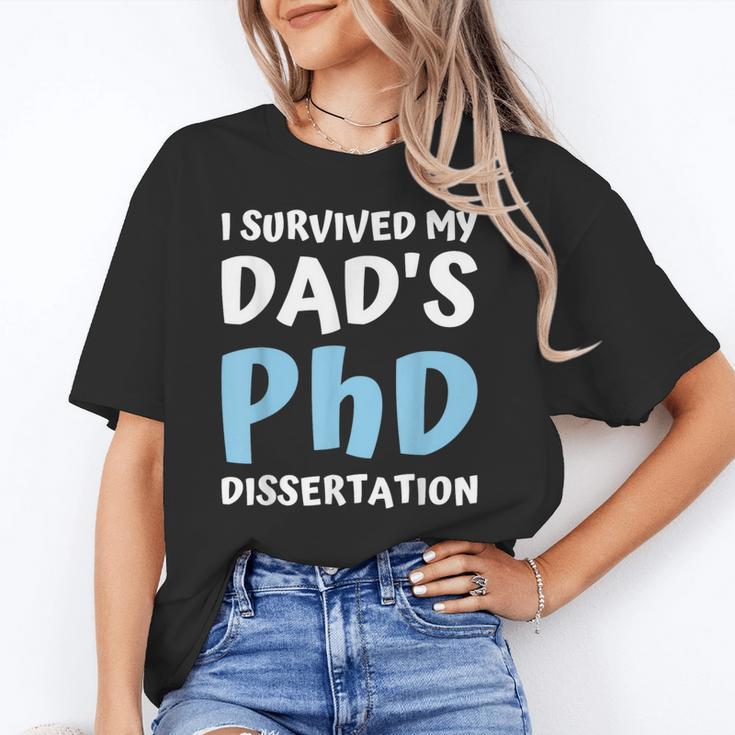 i Survived My Dad's Phd Dissertation College Graduation 2021 Unisex T-Shirt