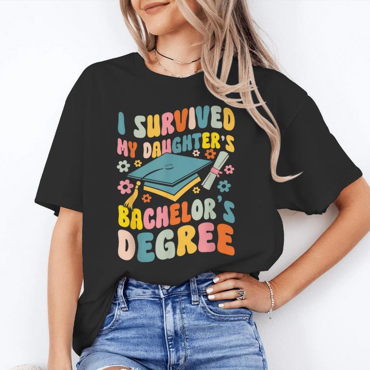 i Survived My Daughter's Bachelors Degree Groovy Graduation Unisex T-Shirt