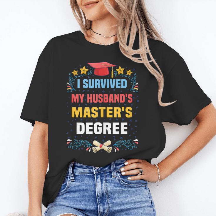 I Survived My Husband's Masters Degree Graduation Unisex T-Shirt