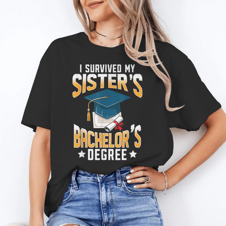 i Survived My Sisters Bachelor's Degree Graduation Gifts Unisex T-Shirt