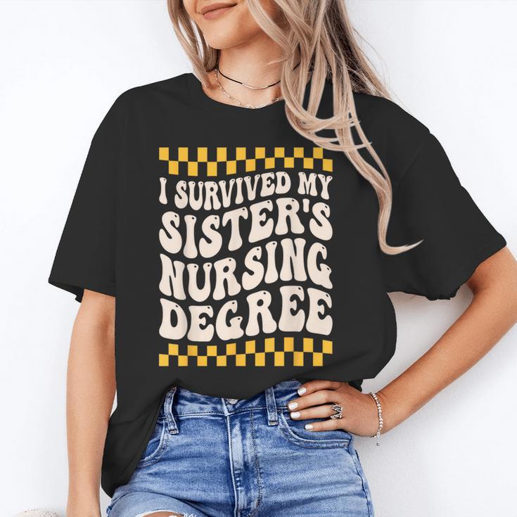 i Survived My Sisters Nursing Degree School Graduation Party Unisex T-Shirt