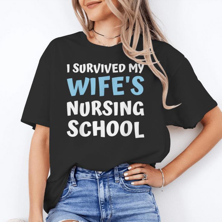 i Survived My Wifes Nursing School Degree Graduation Party Unisex T-Shirt