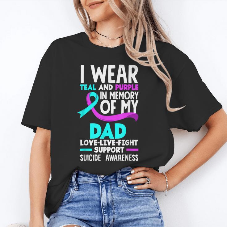 Teal & Purple In Memory Of My Dad Suicide Prevention Unisex T-Shirt Teal & Purple In Memory Of My Dad Suicide Prevention Unisex T-Shirt