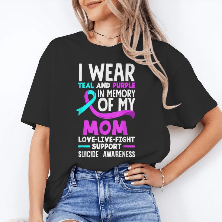 Teal & Purple In Memory Of My Mom Suicide Prevention Unisex T-Shirt Teal & Purple In Memory Of My Mom Suicide Prevention Unisex T-Shirt