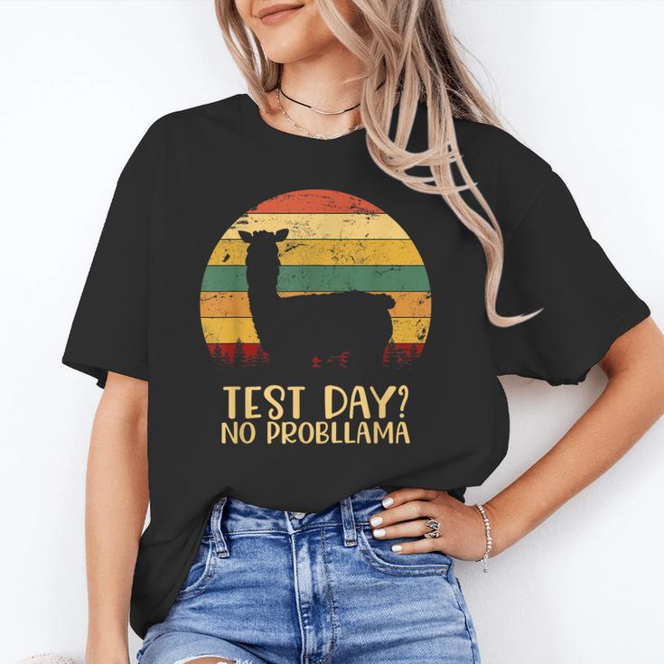 Test Day No Probllama Silhouette Teacher Student Graduation Unisex T-Shirt