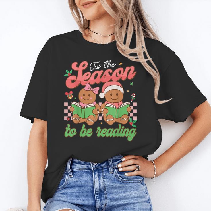Tis The Season Book Reading Gingerbread Teacher Librarian Unisex T-Shirt