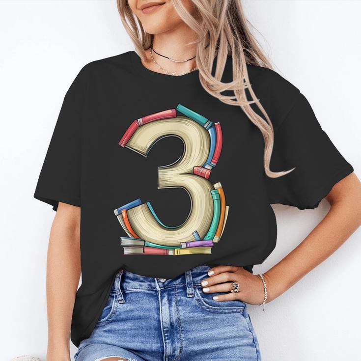 Toddler 3rd Birthday Books Themed 3 Year Old Boys Kids Girls Unisex T-Shirt