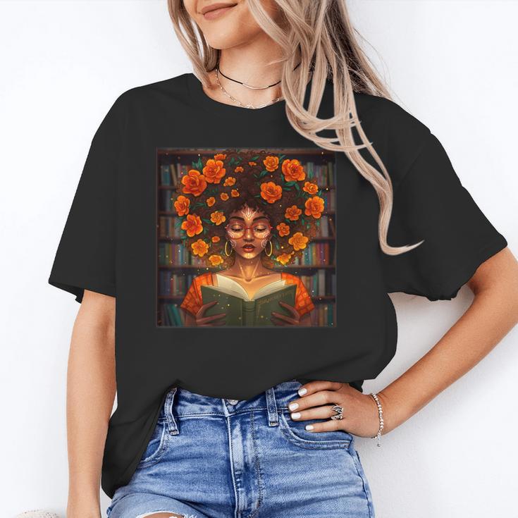 History Month Black Afro Girl Women Book Lovers Unisex T-Shirt