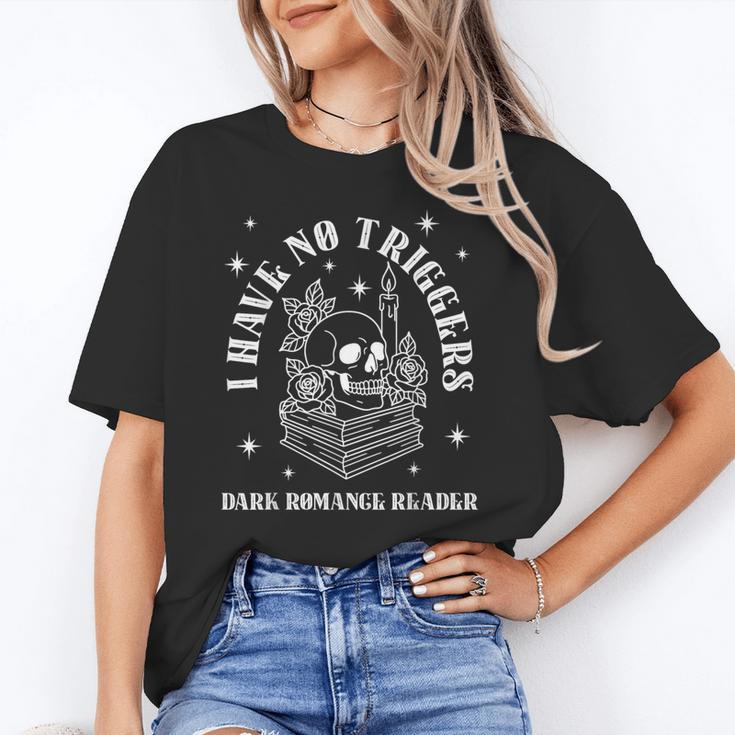 Trigger Warning Dark Romance Reader Bookish No Triggers Book Unisex T-Shirt