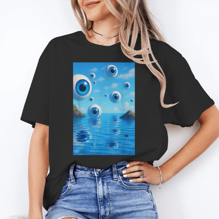 Trippy Weirdcore Frutiger Aero Surreal Eyeballs Y2K Unisex T-Shirt