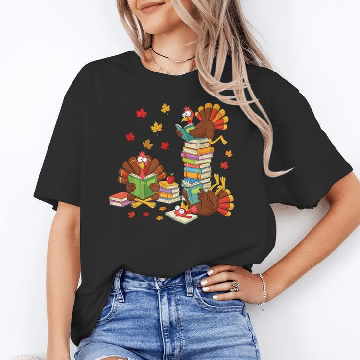 Turkey Reading Books Fall Librarian Book Lover Teacher Kids Unisex T-Shirt Turkey Reading Books Fall Librarian Book Lover Teacher Kids Unisex T-Shirt