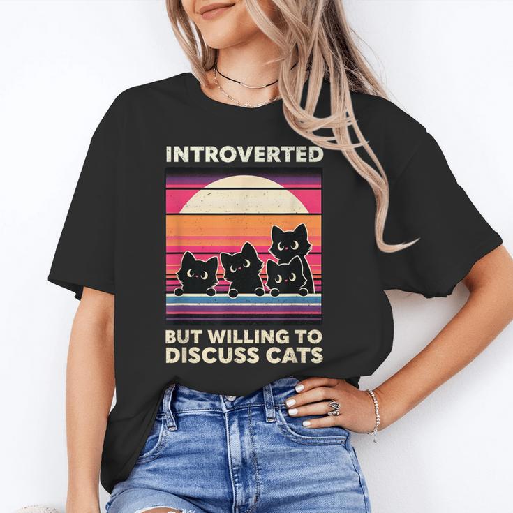 Unique Art For Introverted Cat Fans -Adults Cat Humorous Introvert Small Unisex T-Shirt