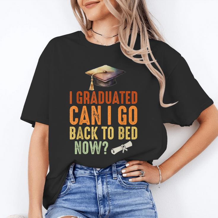 Vintage I Graduated Can I Go Back To Bed Now Graduation Unisex T-Shirt