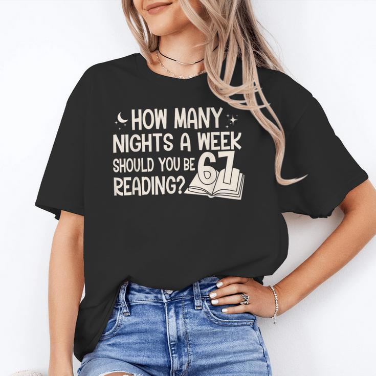 Vintage How Many Nights Reading 67 Meme Book Lover Teacher Unisex T-Shirt