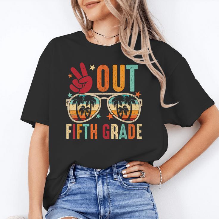 Vintage Peace Out 5th Grade Graduation Last Day Of School Unisex T-Shirt