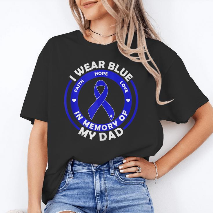 I Wear Blue In Memory Of My Dad Colon Cancer Awareness Unisex T-Shirt