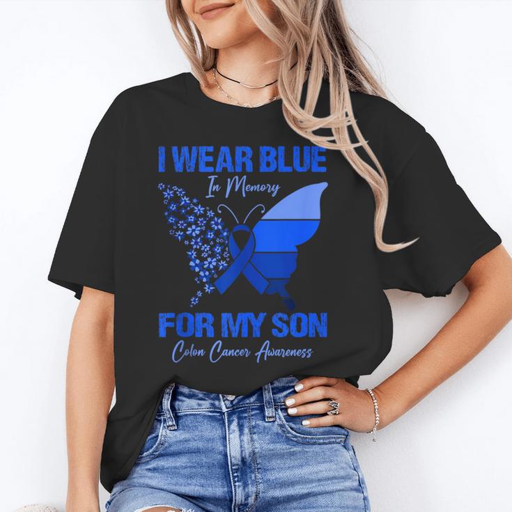 I Wear Blue In Memory For My Son Colon Cancer Awareness Unisex T-Shirt I Wear Blue In Memory For My Son Colon Cancer Awareness Unisex T-Shirt