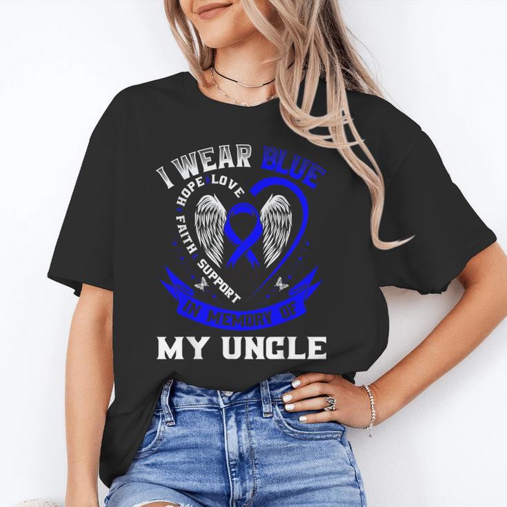 I Wear Blue In Memory Of Uncle Colon Cancer Awareness Shirts Unisex T-Shirt