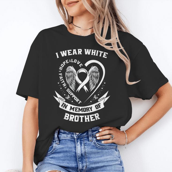 Wear In Memory Of Brother Lung Cancer Awareness Family Unisex T-Shirt Wear In Memory Of Brother Lung Cancer Awareness Family Unisex T-Shirt