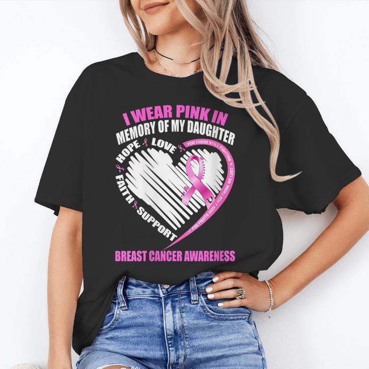 I Wear Pink In Memory Of Daughter Breast Cancer Awareness Unisex T-Shirt