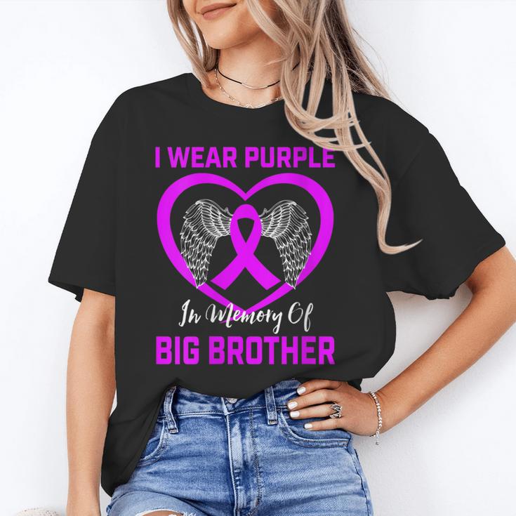 I Wear Purple In Memory Of My Big Brother Alzheimers Graphic Unisex T-Shirt I Wear Purple In Memory Of My Big Brother Alzheimers Graphic Unisex T-Shirt