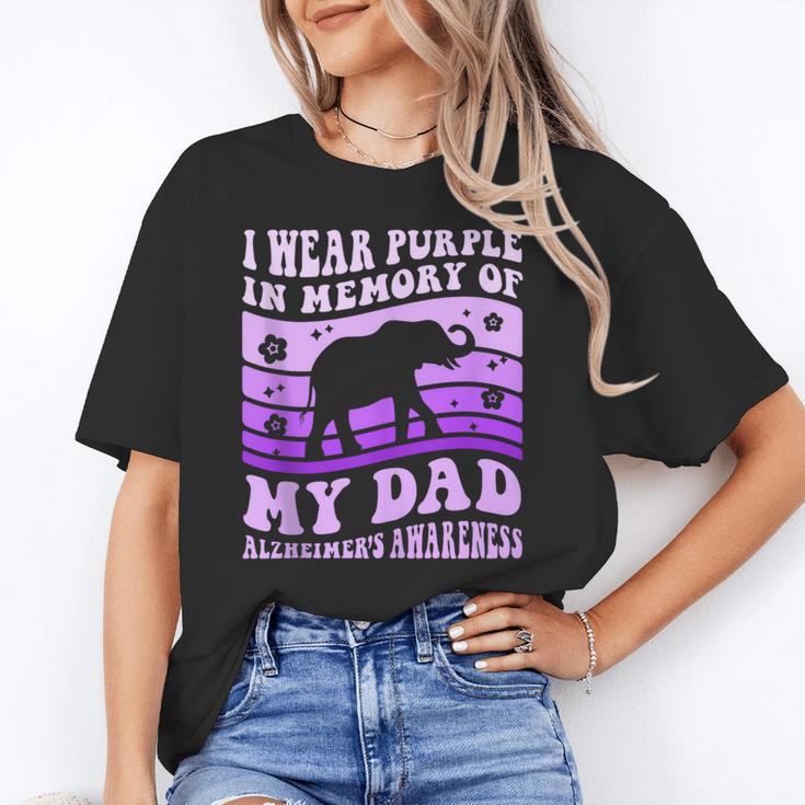 I Wear Purple In Memory Of My Dad Alzheimer's Awareness Day Unisex T-Shirt