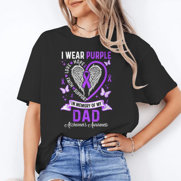 I Wear Purple In Memory Of My Dad Alzheimer's Awareness Unisex T-Shirt