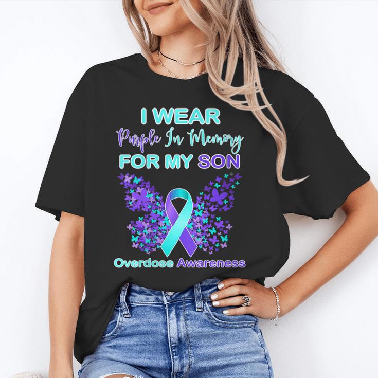 I Wear Purple In Memory For My Son Overdose Awareness Unisex T-Shirt