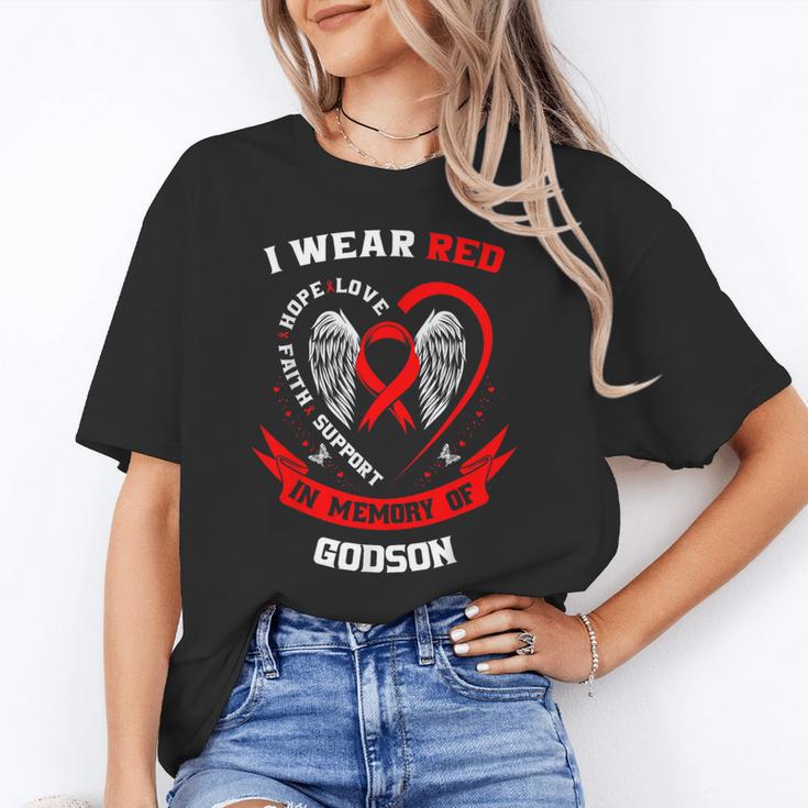 I Wear Red In Memory Of Godson Heart Disease Awareness Month Unisex T-Shirt