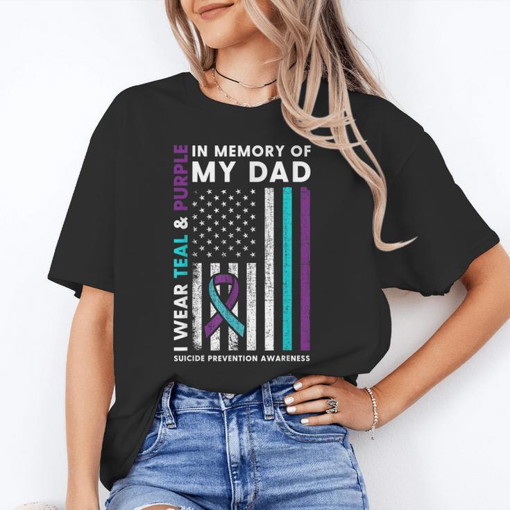 I Wear Teal & Purple In Memory Of My Dad Suicide Prevention Unisex T-Shirt I Wear Teal & Purple In Memory Of My Dad Suicide Prevention Unisex T-Shirt