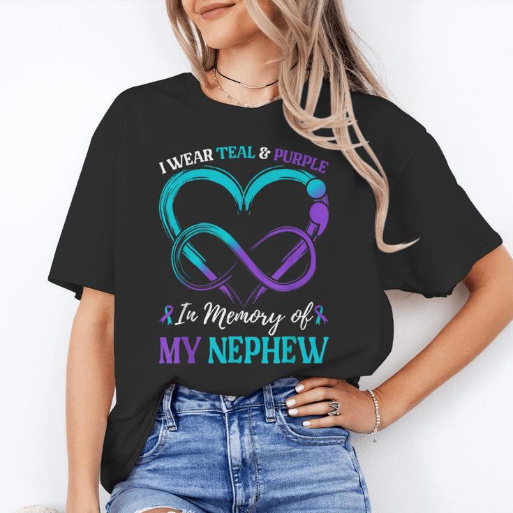 I Wear Teal & Purple In Memory Of My Nephew Unisex T-Shirt