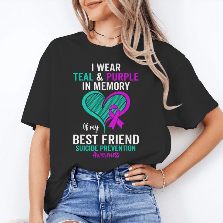 I Wear Teal And Purple In Memory Of My Friend Mental Health Unisex T-Shirt