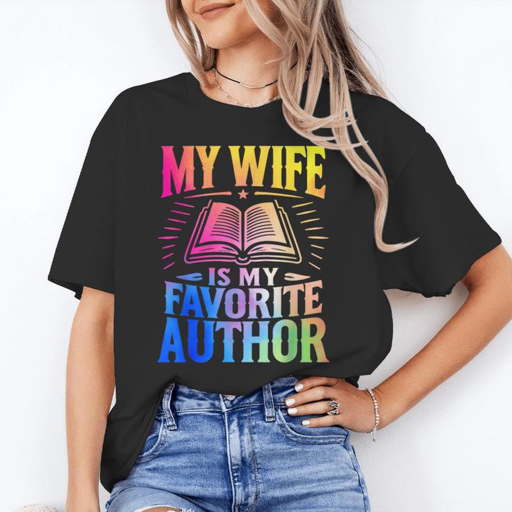 My Wife Is My Favorite Author Book Writer Writing Husband Unisex T-Shirt