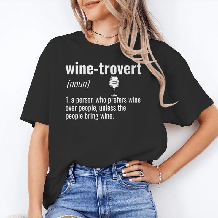 Wine-Trovert Wine Humor Definition Introvert Unisex T-Shirt