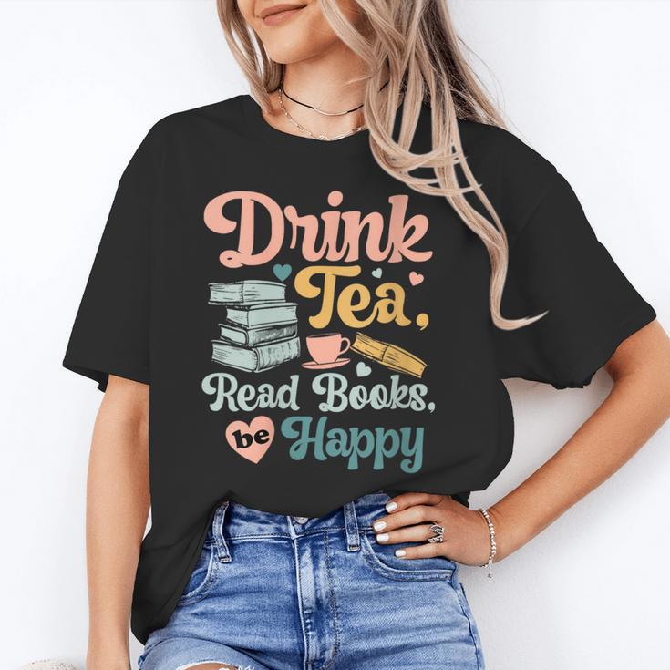 Women's Drink Tea Read Books Nerd Book Reader Book Reading Lover Unisex T-Shirt Women's Drink Tea Read Books Nerd Book Reader Book Reading Lover Unisex T-Shirt