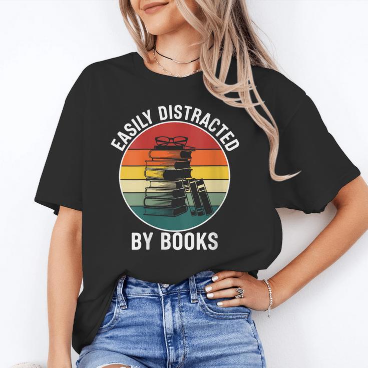 Women's Easily Distracted By Books Unisex T-Shirt