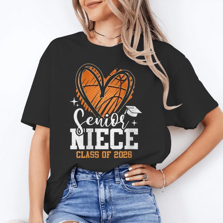 Women's Senior Niece Class Of 2026 Basketball Graduation Heart Unisex T-Shirt