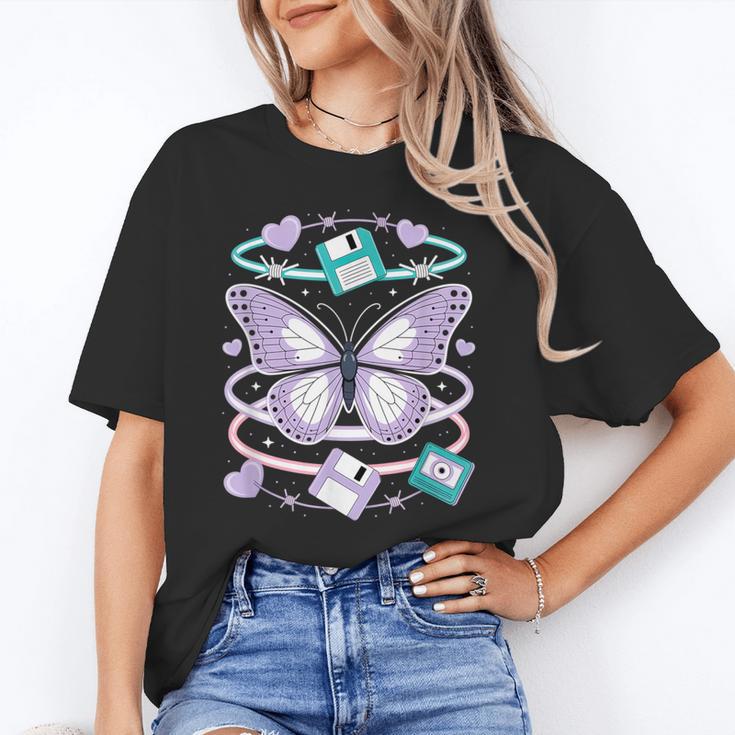 Y2K Butterfly Floppy Disk Art Digital Nostalgia Unisex T-Shirt