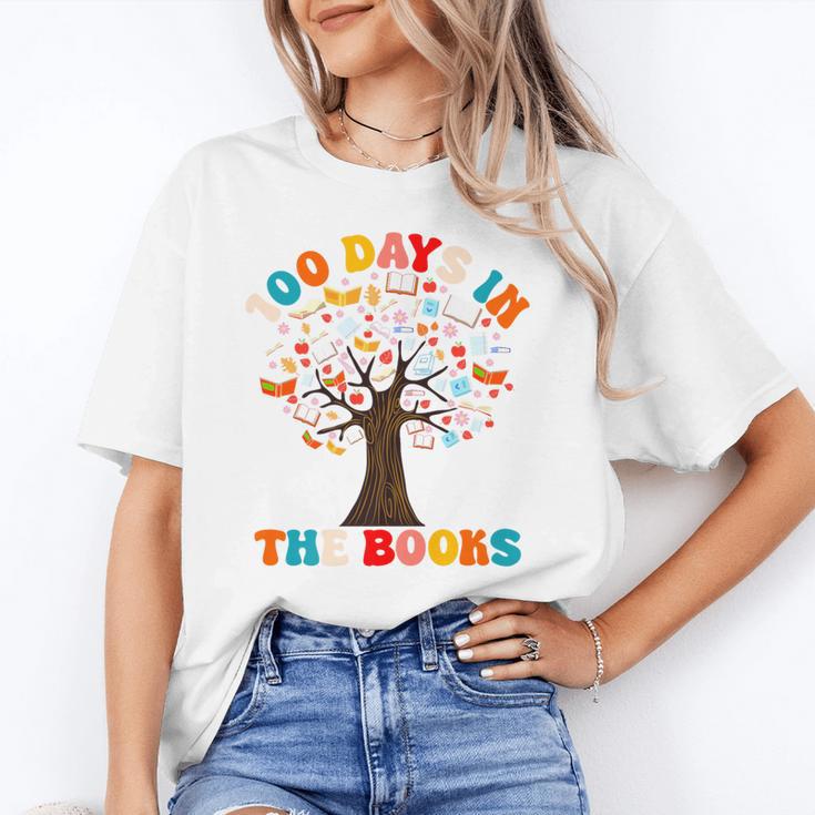 100 Days In The Books Reading Teacher 100th Day Of School Premium Unisex T-Shirt