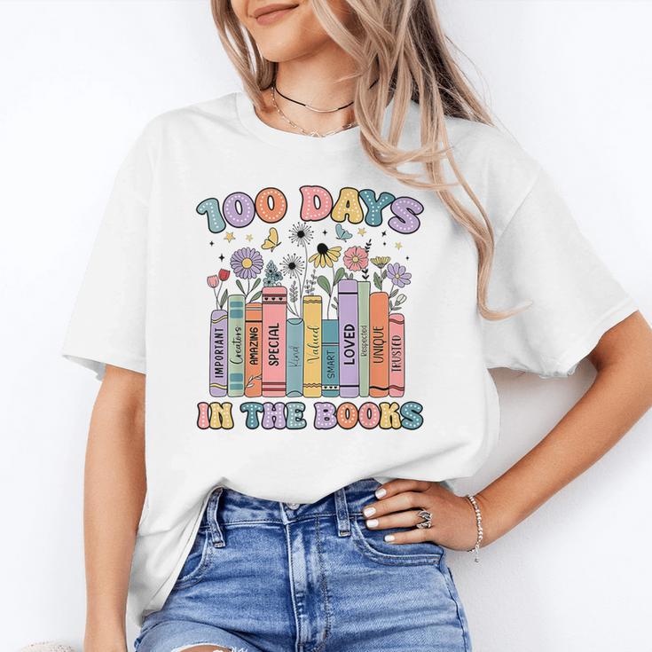 100 Days In The Books Reading Teacher 100th Day Of School Unisex T-Shirt 100 Days In The Books Reading Teacher 100th Day Of School Unisex T-Shirt