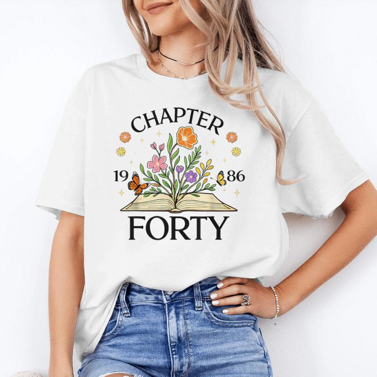 1986 Chapter Forty 40th Birthday Wildflower Book Unisex T-Shirt