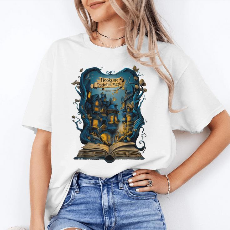 4 Books Are Portable Magic Bookish Reading Nerd Quote Unisex T-Shirt 4 Books Are Portable Magic Bookish Reading Nerd Quote Unisex T-Shirt