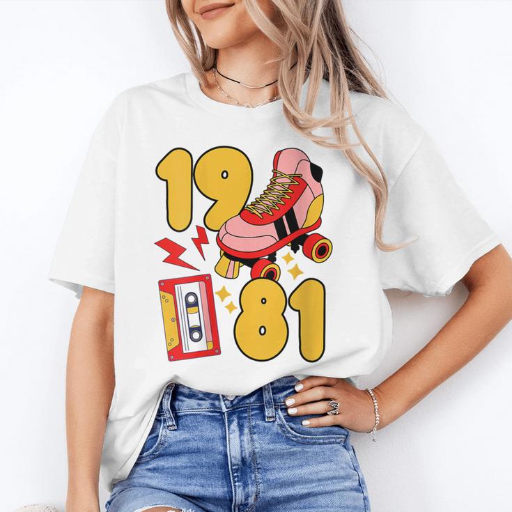80s Vibes Mixed Tapes & Roller Skates 1981 Nostalgia Retro Unisex T-Shirt