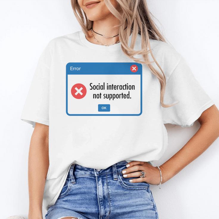 Anti Social Introvert Social Interaction Not Supported Unisex T-Shirt