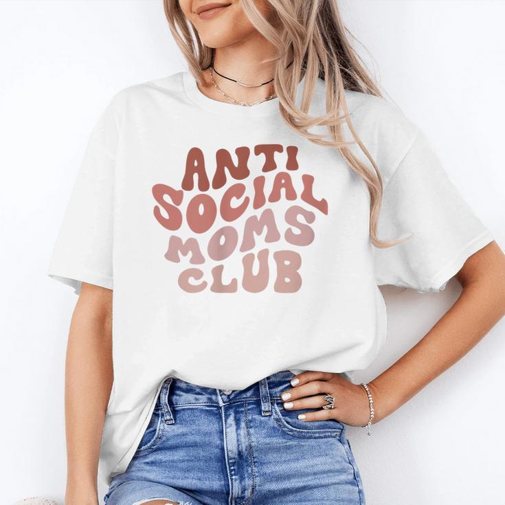 Anti Social Moms Club On Back Retro Introvert Unsociable Unisex T-Shirt Anti Social Moms Club On Back Retro Introvert Unsociable Unisex T-Shirt