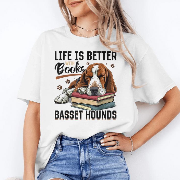 Basset Hound Dog Breed Life Is Better With Books And a For Men Women Girls Kids Unisex T-Shirt Basset Hound Dog Breed Life Is Better With Books And a For Men Women Girls Kids Unisex T-Shirt